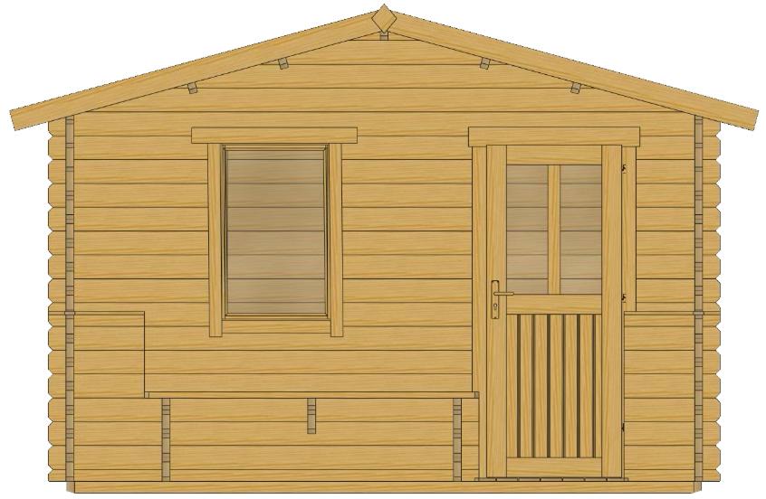 ხის სახლი Lia - ფოტო 5. 4 კვ. მეტრიანი პატარა ტერასა გრძელი სკამით, სადაც შეძლებთ დატკბეთ მზის ჩასვლის ხედით ფინჯანი ჩაით ხელში