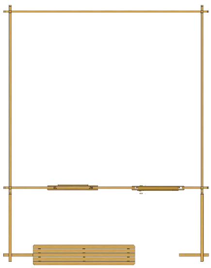 ხის სახლი Lia - ფოტო 7. 4 კვ. მეტრიანი პატარა ტერასა გრძელი სკამით, სადაც შეძლებთ დატკბეთ მზის ჩასვლის ხედით ფინჯანი ჩაით ხელში