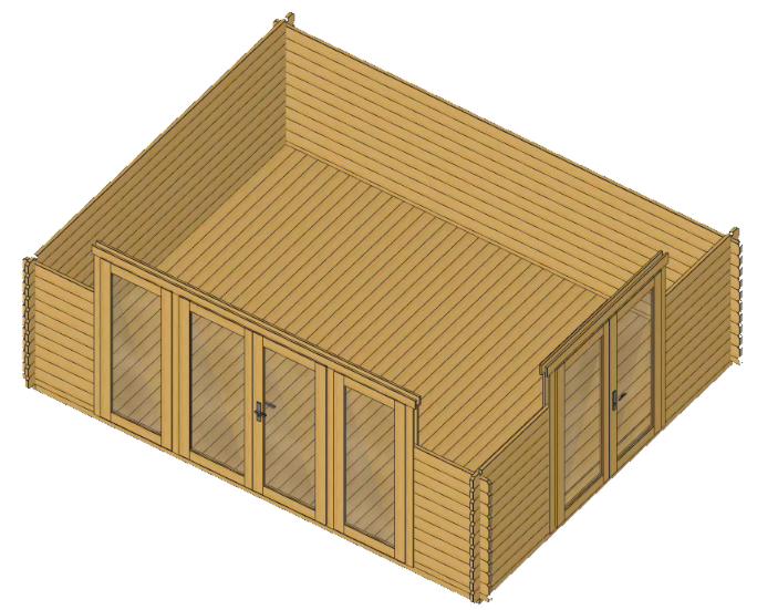 ხის სახლი Nodar - ფოტო 4. დიდი ფანჯრები იატაკამდე, მთლიანად მინის ორმაგი კარი ავსებს სახლს სითბოთი, სინათლითა და სიმყუდროვით; დასასვენებლად და მეგობრების შესახვედრად შესანიშნავი პავილიონი