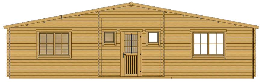 ხის სახლი Timur - ფოტო 5. კლასიკური ფორმა; ორი საძინებელი; 21 კვ.მ. უზარმაზარი მისაღები; სათავსი სააბაზანო ოთახისთვის