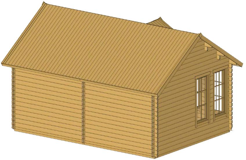 ხის სახლი Mamuka - ფოტო 6. ნათელი ოთახი დიდი ფანჯრებით და ორმაგი კარით; იდეალური ადგილი ბაღში ფინჯანი ჩაის მისართმევად